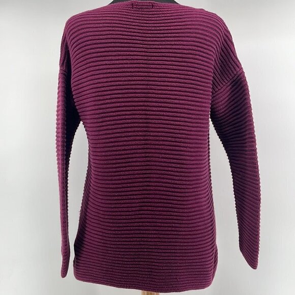 Vince Camuto Plum Burgundy Purple Long Sleeve Tunic Pull Over Sweater SM - Picture 6 of 7